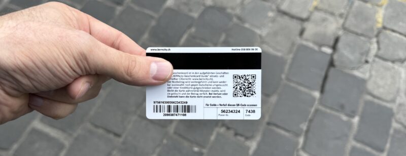 Foto Rueckseite Bern City Geschenkcard